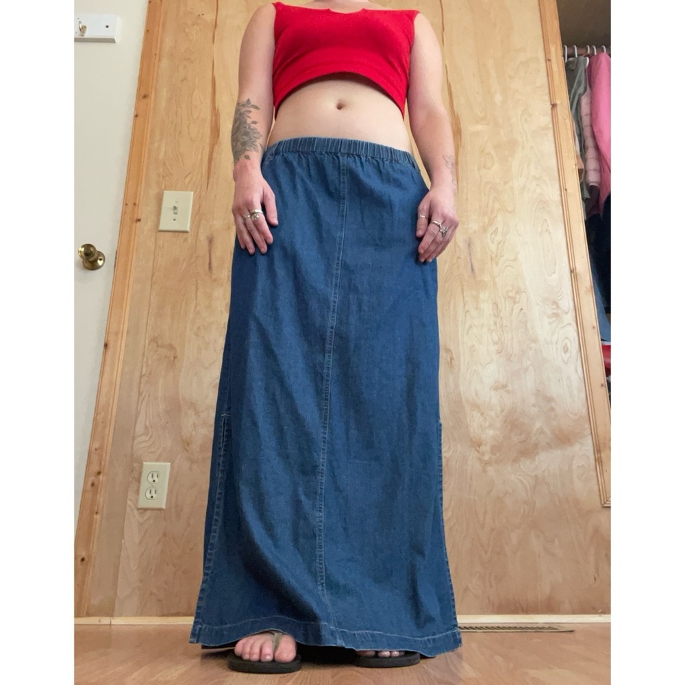 Denim Maxi Skirt